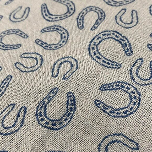 Auth HERMES - Light gray Navy Cashmere Silk Scarf - Picture 3 of 7